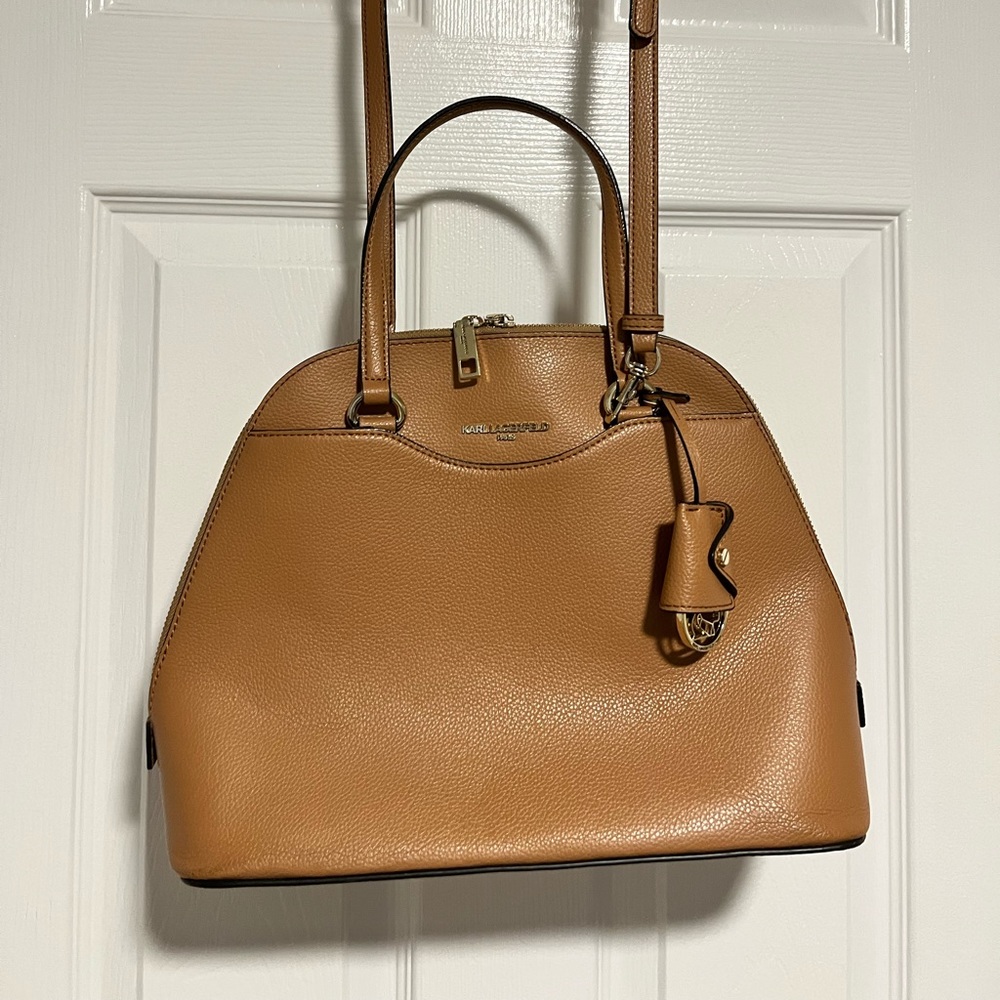 Karl Lagerfeld Tan Satchel Bag